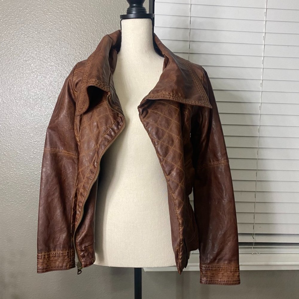 Guess Brown leather jacket